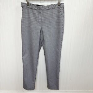 J. Jill Black & White Gingham Pull On Pants Straight Leg Ankle Women’s Size 12
